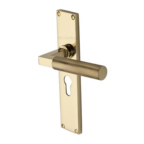 BAUHAUS KNURLED LEVER HANDLE ON BACKPLATE